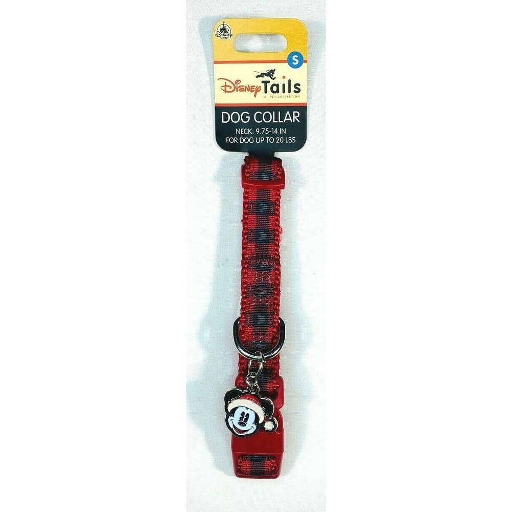 Disney Tails Christmas Holiday Mickey Santa Dog Collar M 13-20" Neck 20-50 lbs